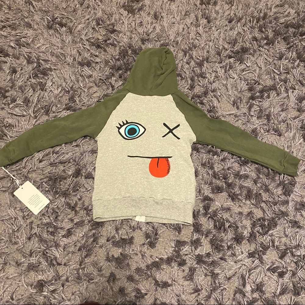 NWT Lauren Moshi Smile Zip up Hoodie